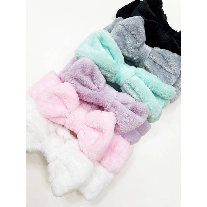 MIX COLOR Soft Tone Solid Everyday Facial Spa Headband for wholesale on Faire6