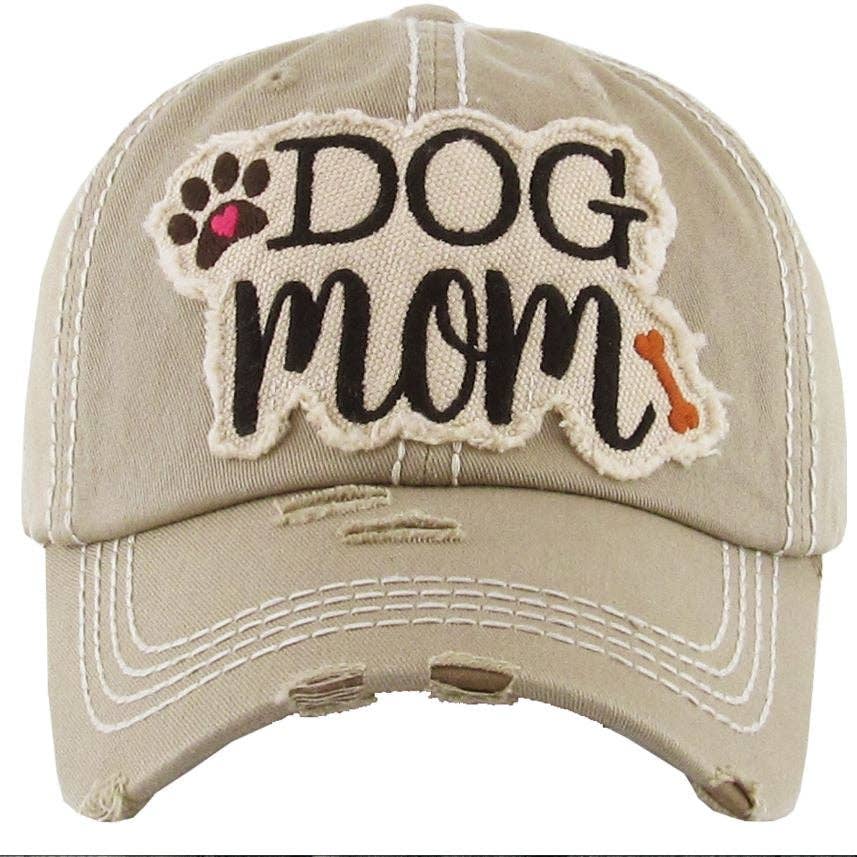 MiMi Wholesale - Wholesale Baseball Cap - Women's - KBV1140 "DOG MOM" Washed Vintage Premium Cotton Cap3