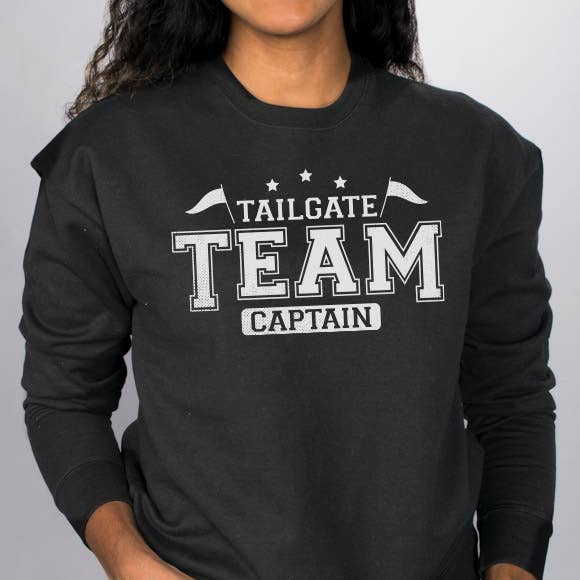 Black Tailgate Team Captain Sweatshirt for wholesale on Faire0