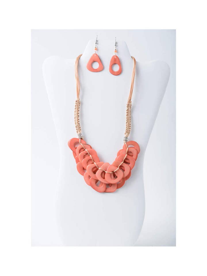 Paola Tagua Statement-Halskette & Ohrring-Set für den Großhandel von TaguArtsy
