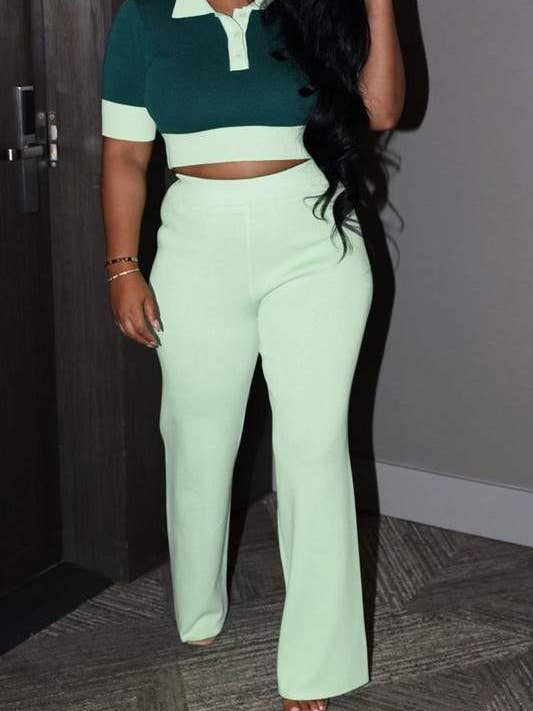 Fashion Combination - Wholesale Top & Skirt Set - Women's - polo tee and pants set7