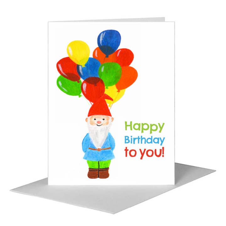 Gnomo, Biglietto di Auguri (#8075G) per la vendita all'ingrosso da parte di Printed Canvas