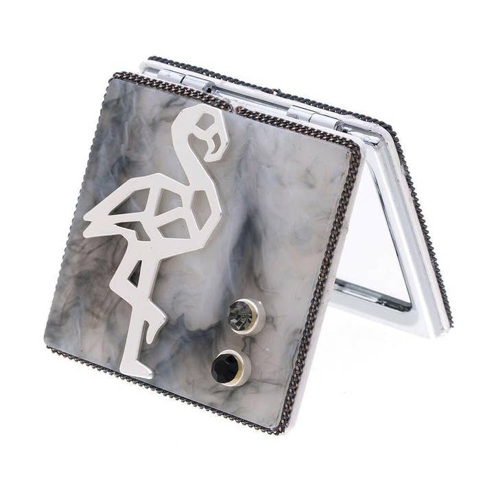 Make-Up Spiegel-Flamingo-metallisch für den Großhandel von Fox by Ren GmbH