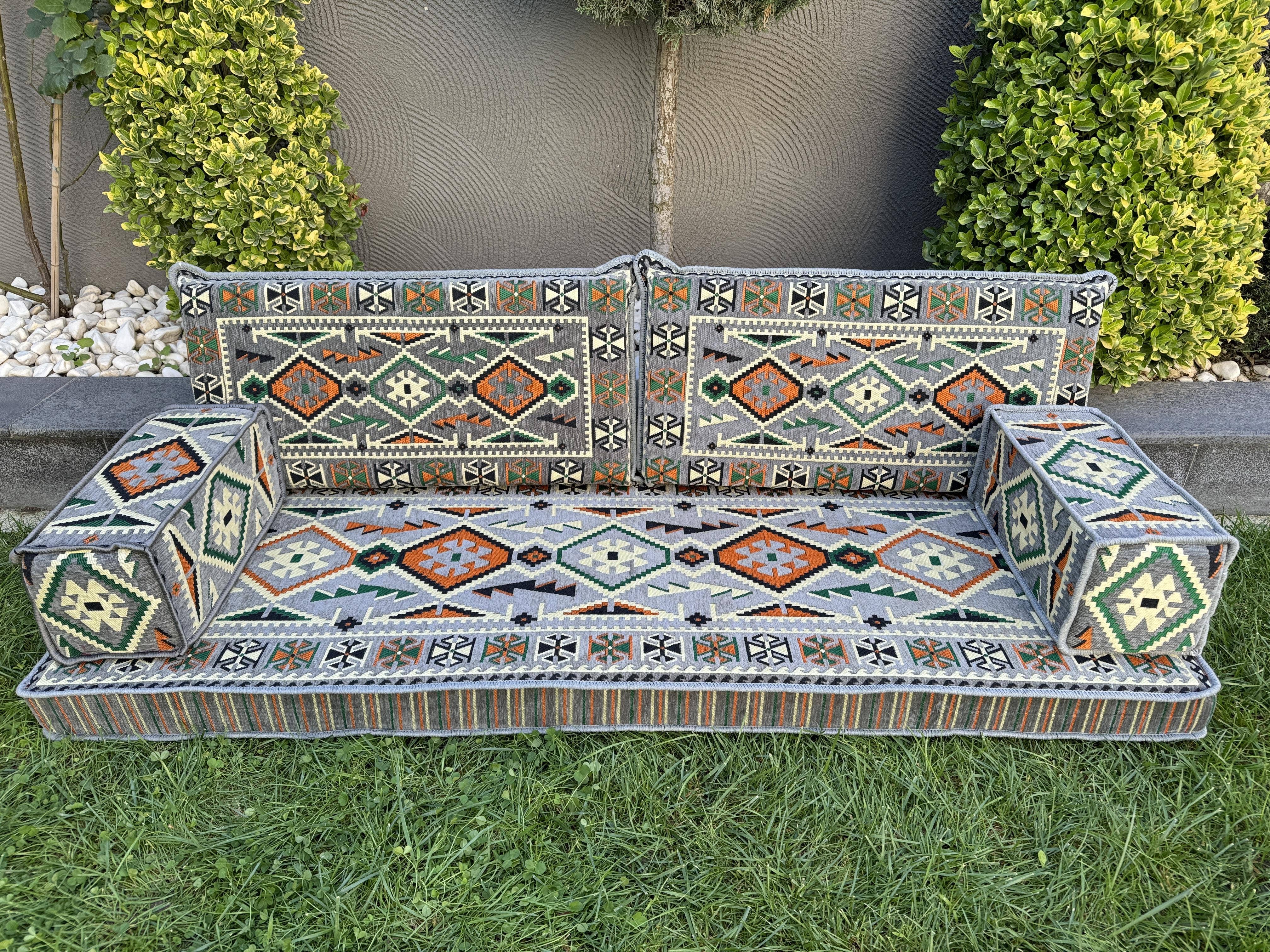 The Loom Wholesale – wholesale Ottoman – Handmade Floor Seating - Kilim Patterned Ottoman Floor Sofa10
