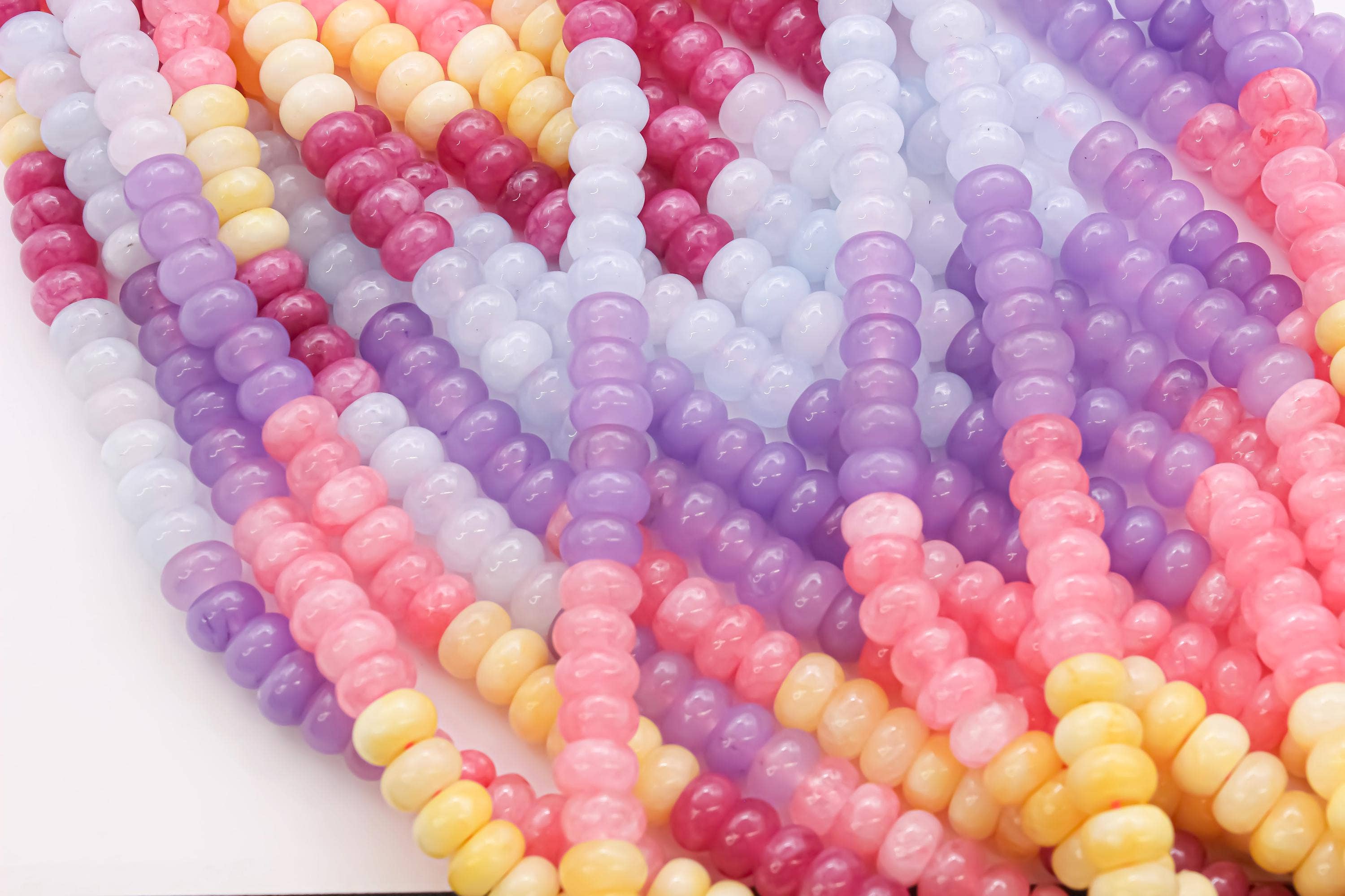 Jewel Pledge - Wholesale Beads - COLOR MIX Rondelle Beads Retro 80s 5x8mm Wholesale2