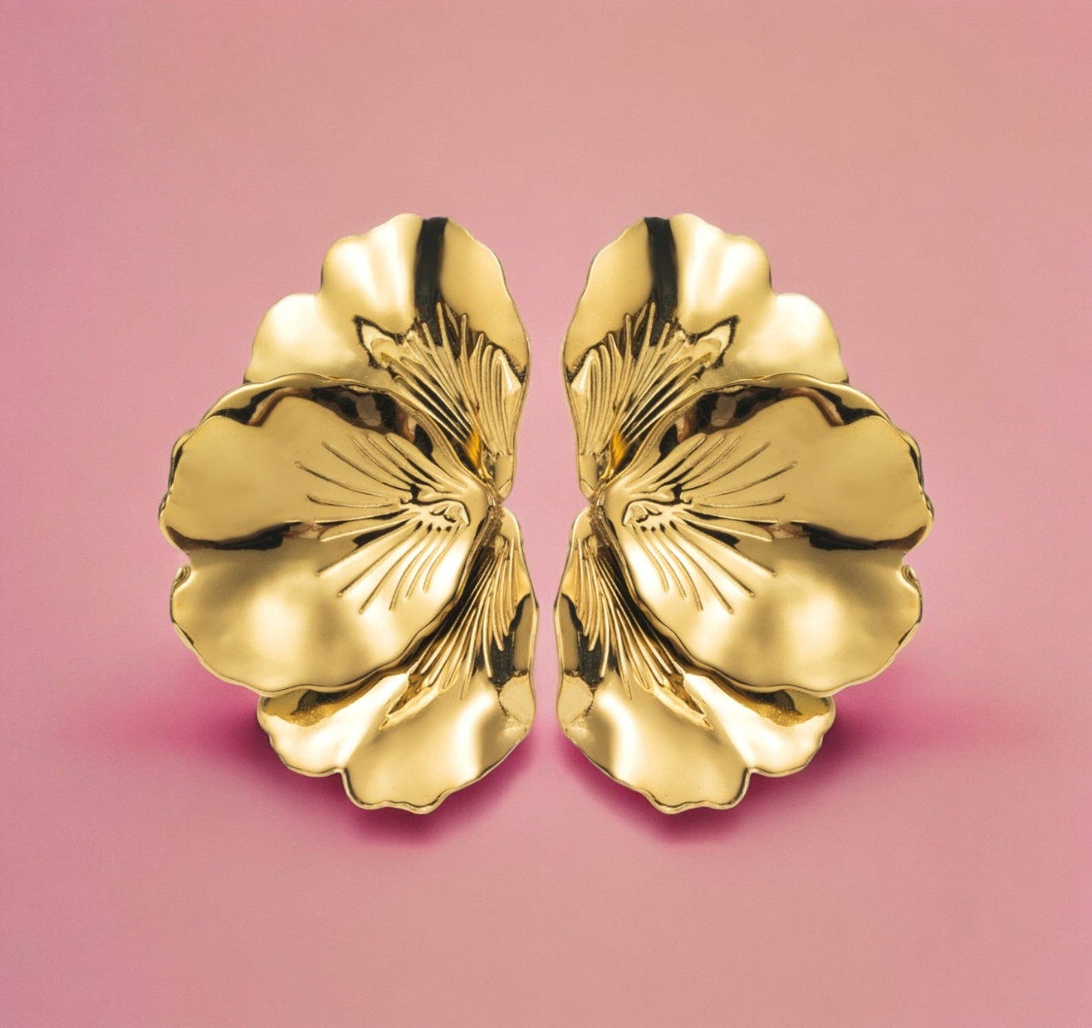 TOURMALYN - Wholesale Dangle Earrings - “MAJESTEUSE” gold stainless steel earrings1