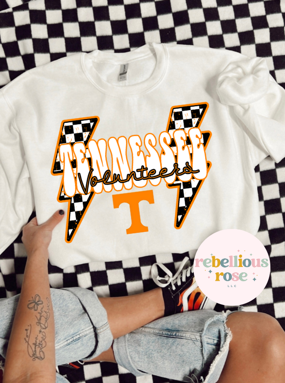 Rebellious Rose LLC – Großhandel Sweatshirt mit Grafikdruck – Damen – Sweatshirt mit Streifenmuster und Rundhalsausschnitt in Tennessee1