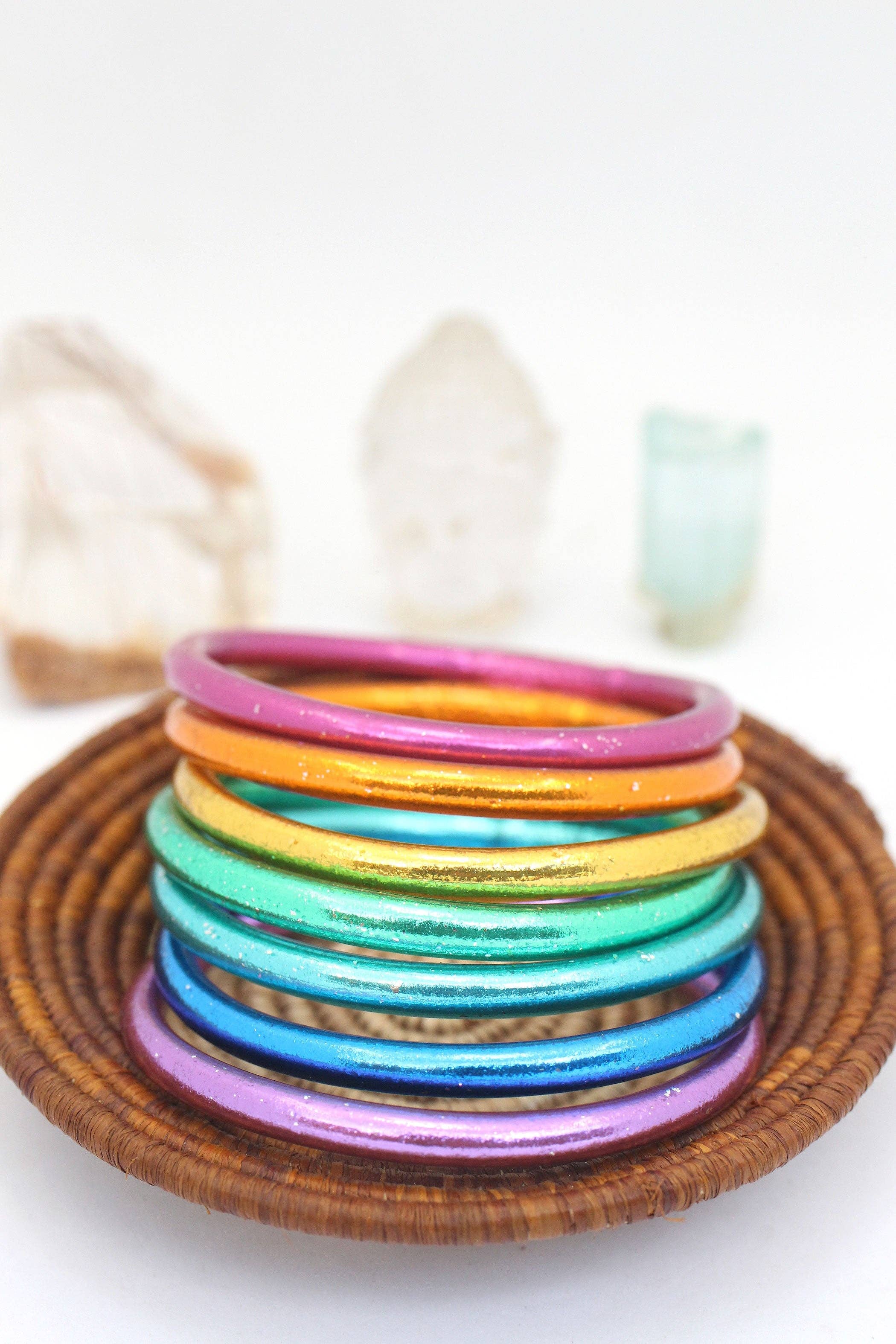 Woman Shops World - Wholesale Bangle Bracelet - Single Rainbow Thai Buddhist Temple Bracelet, Mantra Bangle8