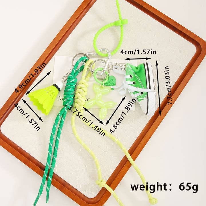 ACCITY - Wholesale Keychain - Women's - Mini Canvas Sneaker Charm – Sporty Golf Style_CWMM75523