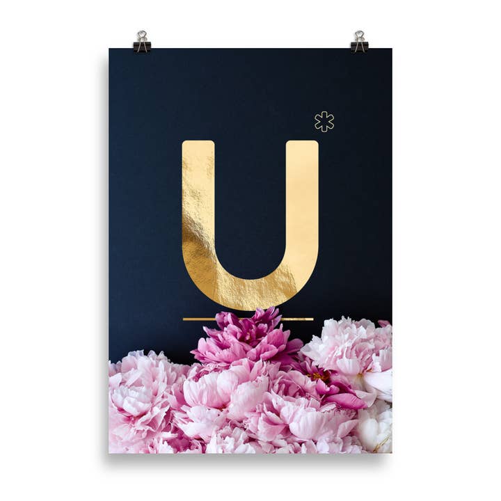 Pioenen ABC | letter U voor wholesale door HEARTMADE Prints