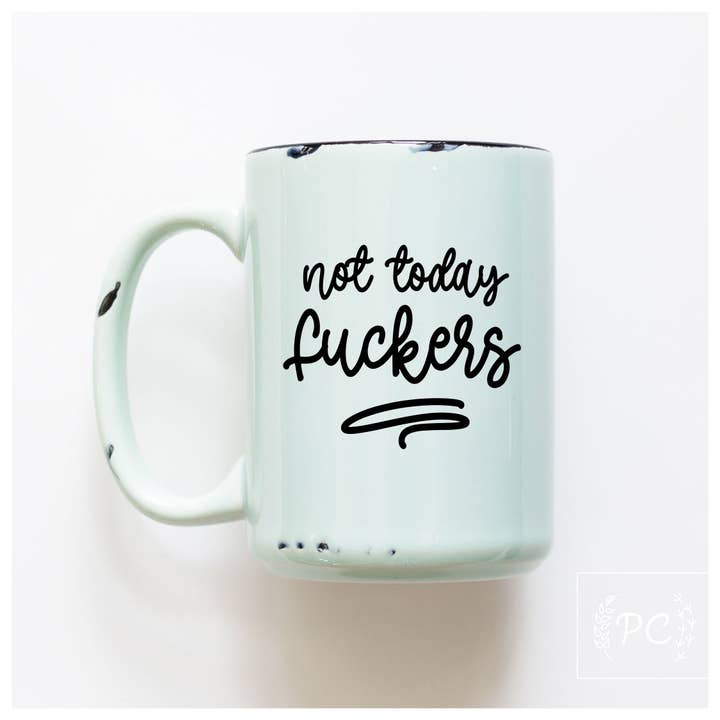 Prairie Chick Prints - Wholesale Coffee Mug - not today fuckers | ceramic mug2