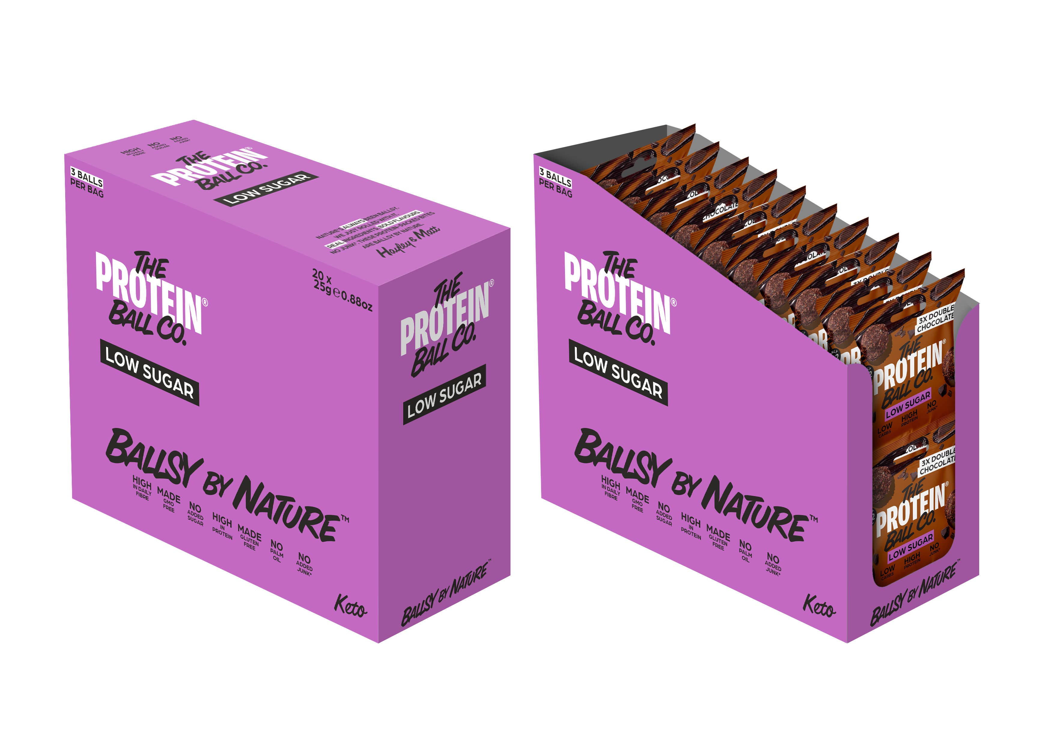 The Protein Ball Co - Wholesale Snack Bar - DOUBLE CHOCOLATE - Low Sugar - Keto Ball Snack 20 x 25g2