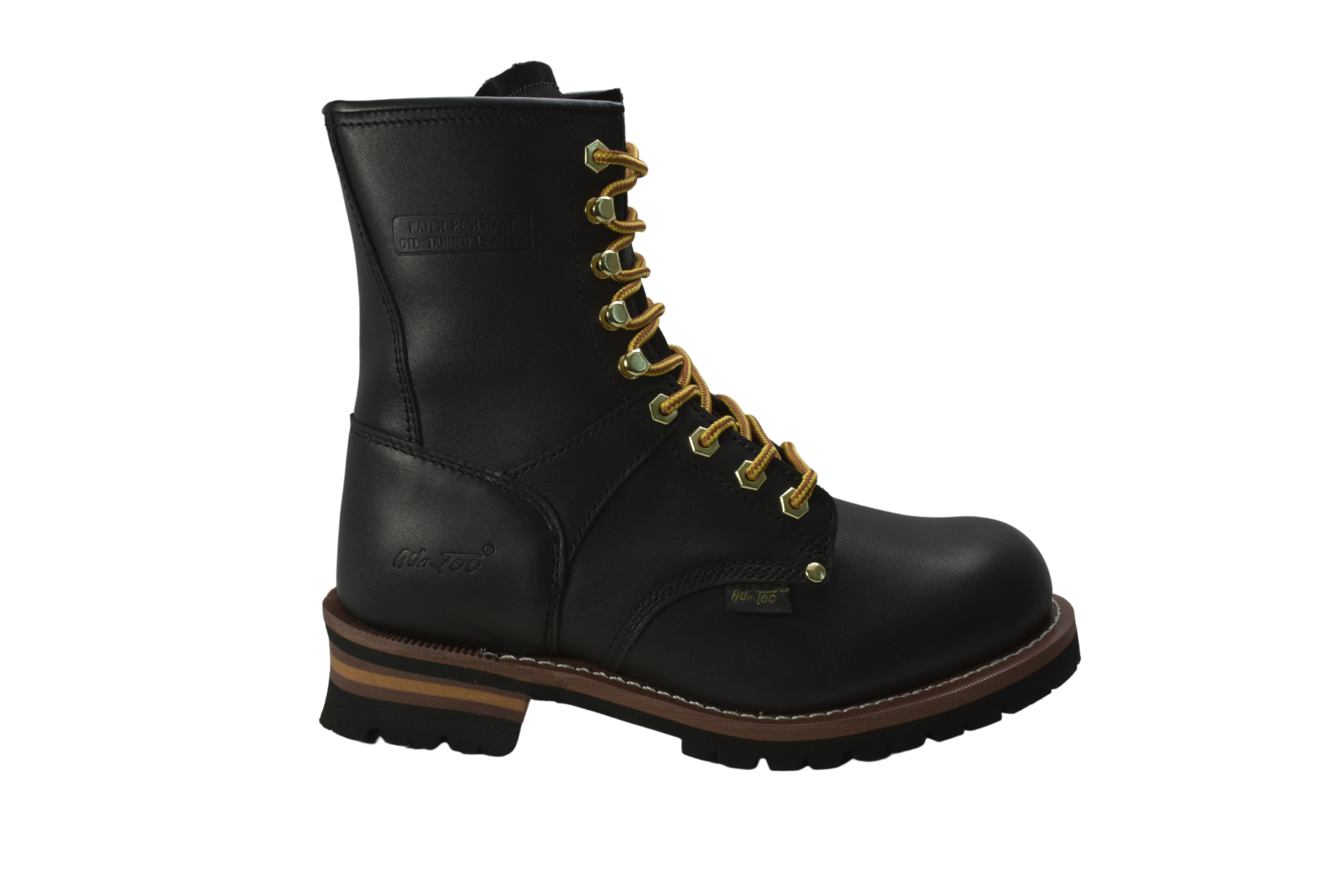 AdTec - Vente Rangers/chaussures militaires – homme - 1439- Logger : Bottes de travail pour homme 9" - noir [bout souple]1