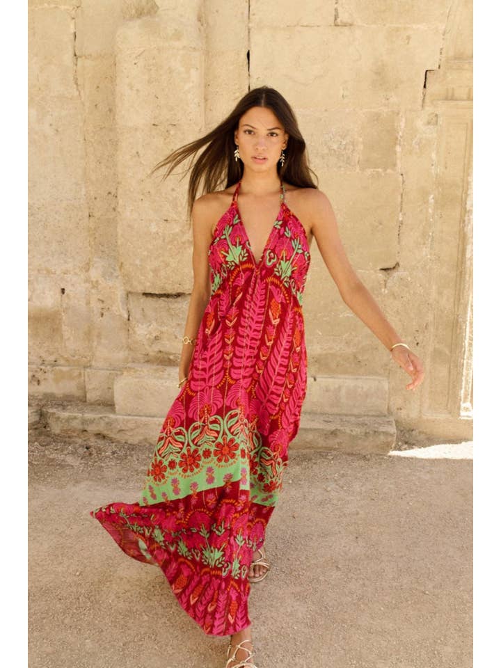 Piti Cuiti - Wholesale Dress - Women's - IPANEMA PINK LONG DRESS