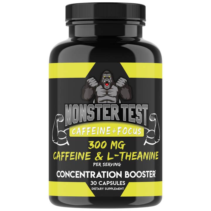 Angry Supplements - Venta al por mayor Suplementos/vitaminas para beber - Angry Supplements Monster Test Focus con cafeína y L-teanina
