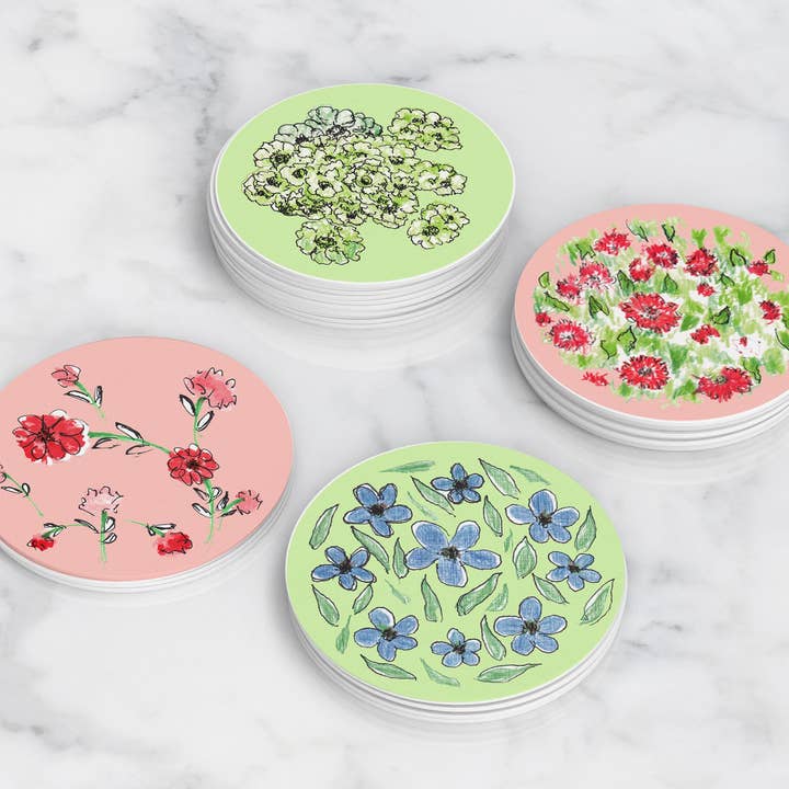 Floral Delites Coasters for wholesale by Shades of Expression Designs