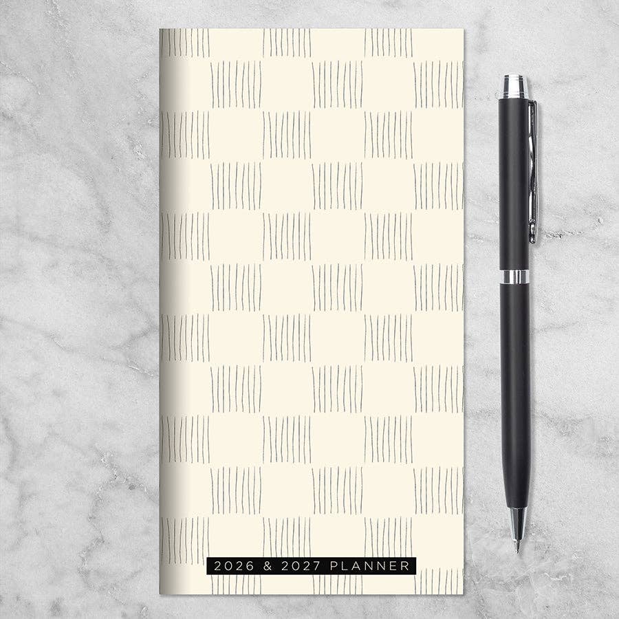 TF Publishing - Paper Goods – wholesale Planner – 2026-2027 Checkerboard Small Monthly Pocket Planner0