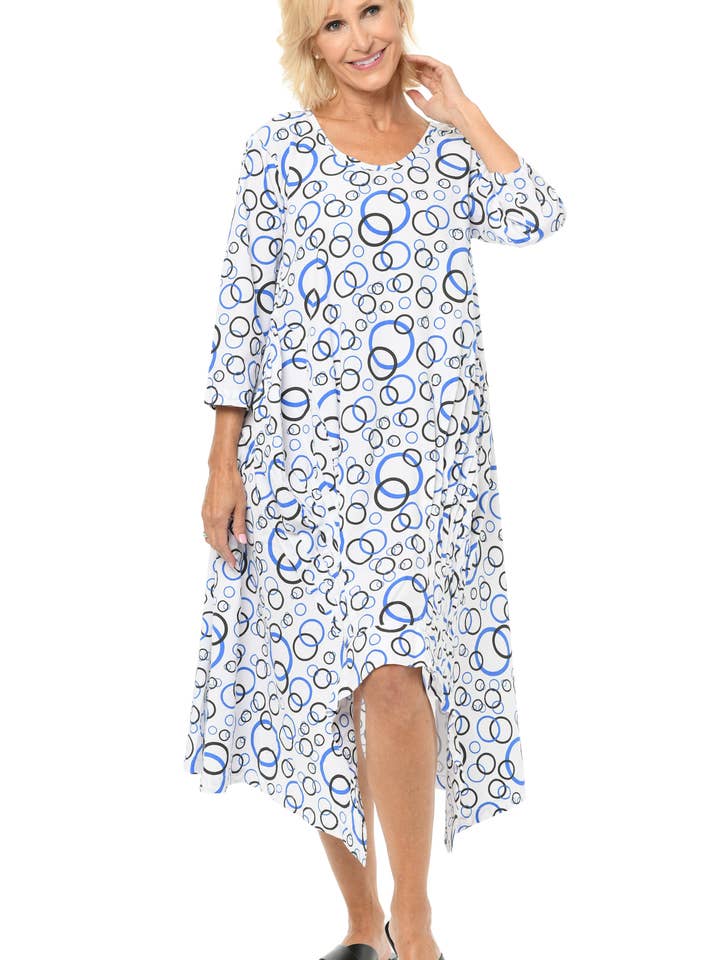 CV49 Lexi Dress in Blue Unity* for wholesale by Tulip Clothing