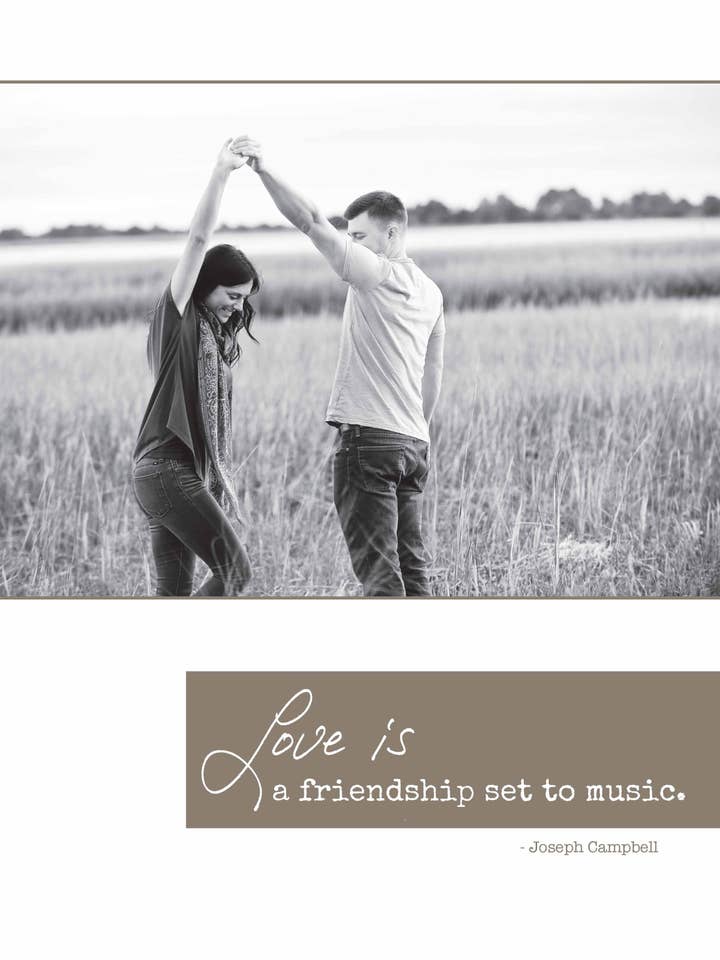 547l: Love Is a Friendship Set to Music. - Joseph Campbell for wholesale by Bonair Daydreams