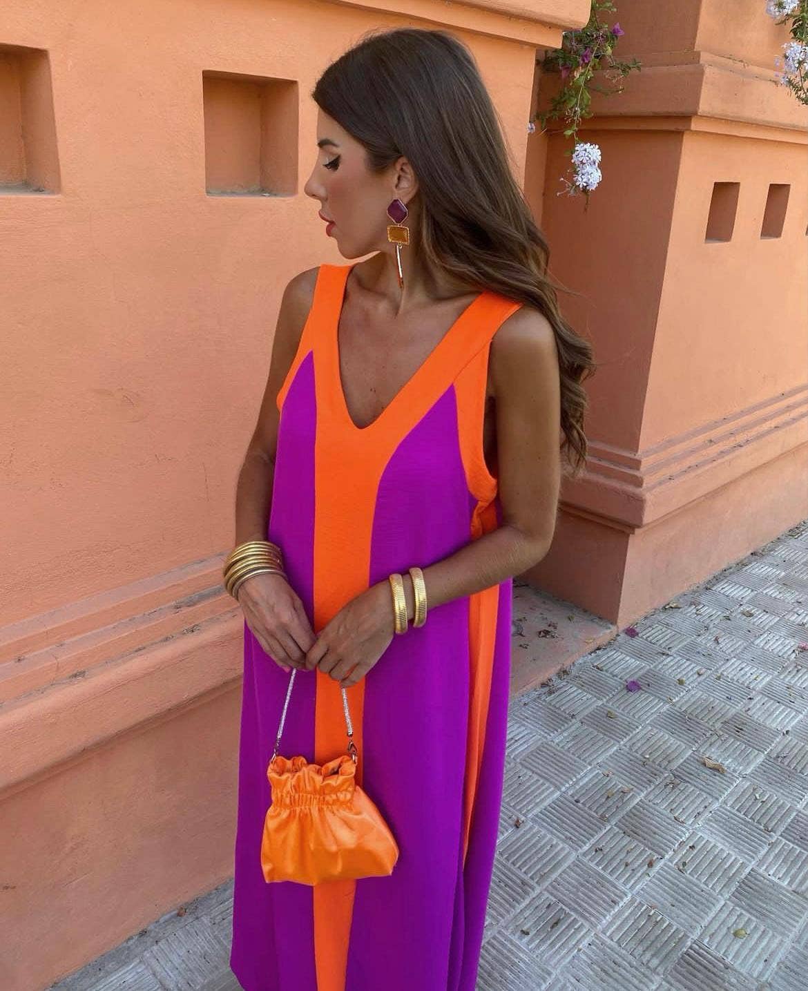 LORIANE - Venta al por mayor Vestido - Mujer - 6269 Vestido largo de tirantes2