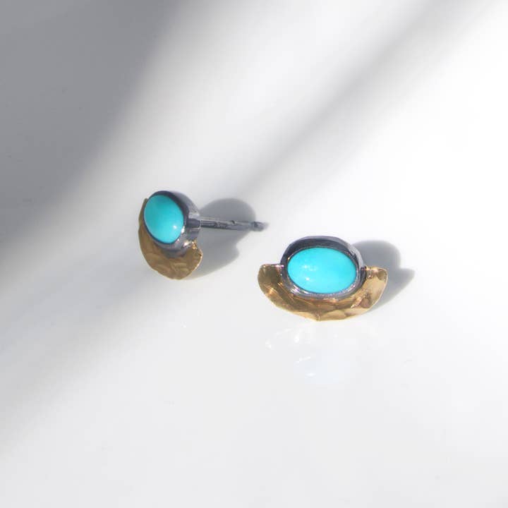 Turquoise Halo Studs for wholesale by House Of Snakes