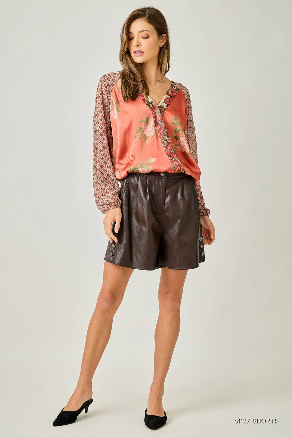 Mystree - Wholesale Blouse - Women's - 61318 Mixed Print Blouse4