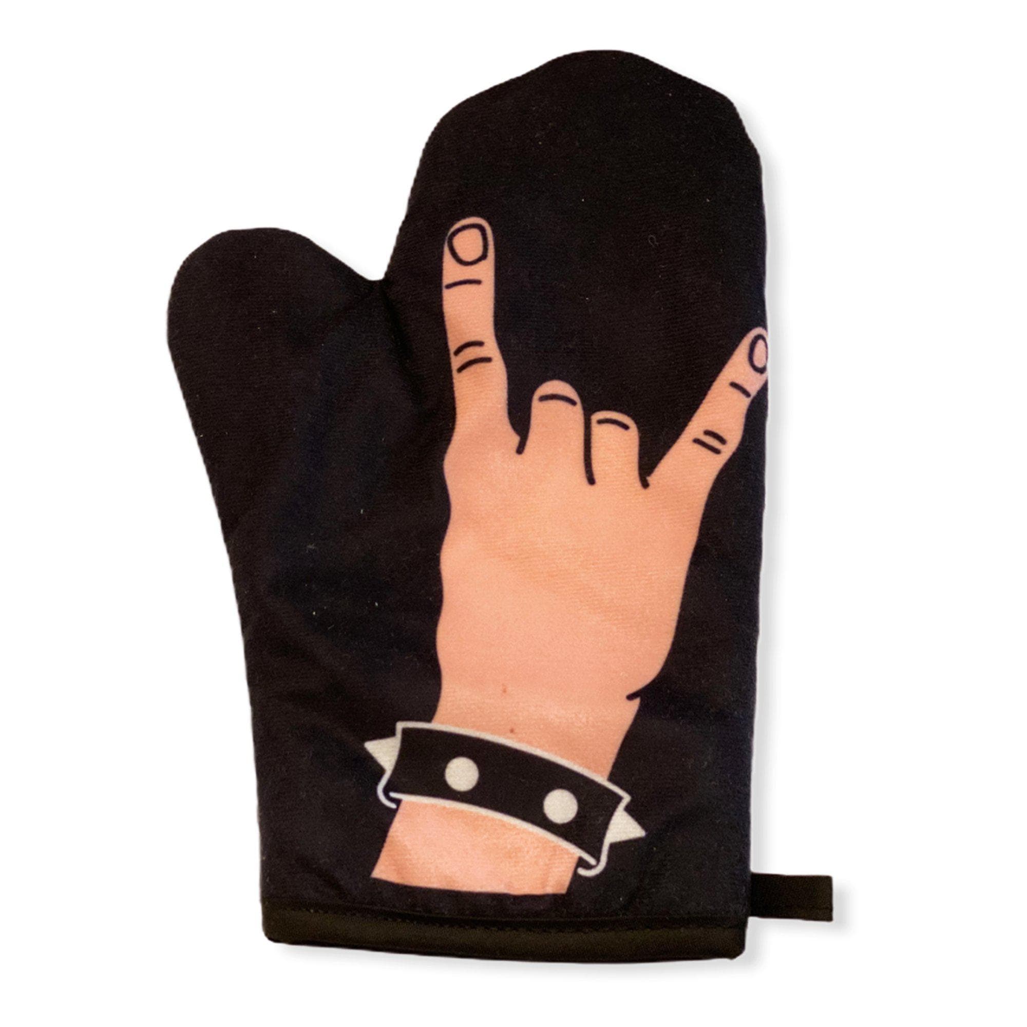Black Rock Hand Oven Mitt Cool Music Gift Idea for Her Pot Holder for wholesale on Faire1