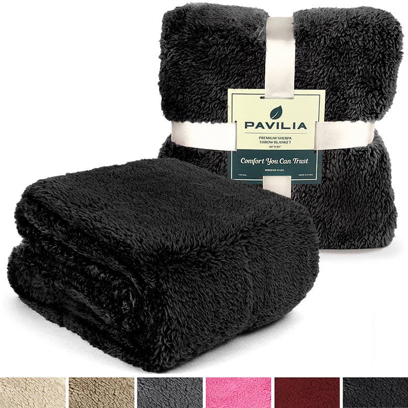 Pavilia - Wholesale Throw Blanket - Plush Shaggy Sherpa Blanket35