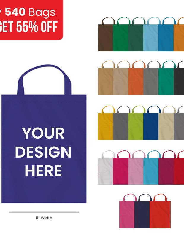 Wedding Favor Non-Woven Handle Tote Bag | 11 x 14 - Custom Printed for wholesale by Non Woven Totes