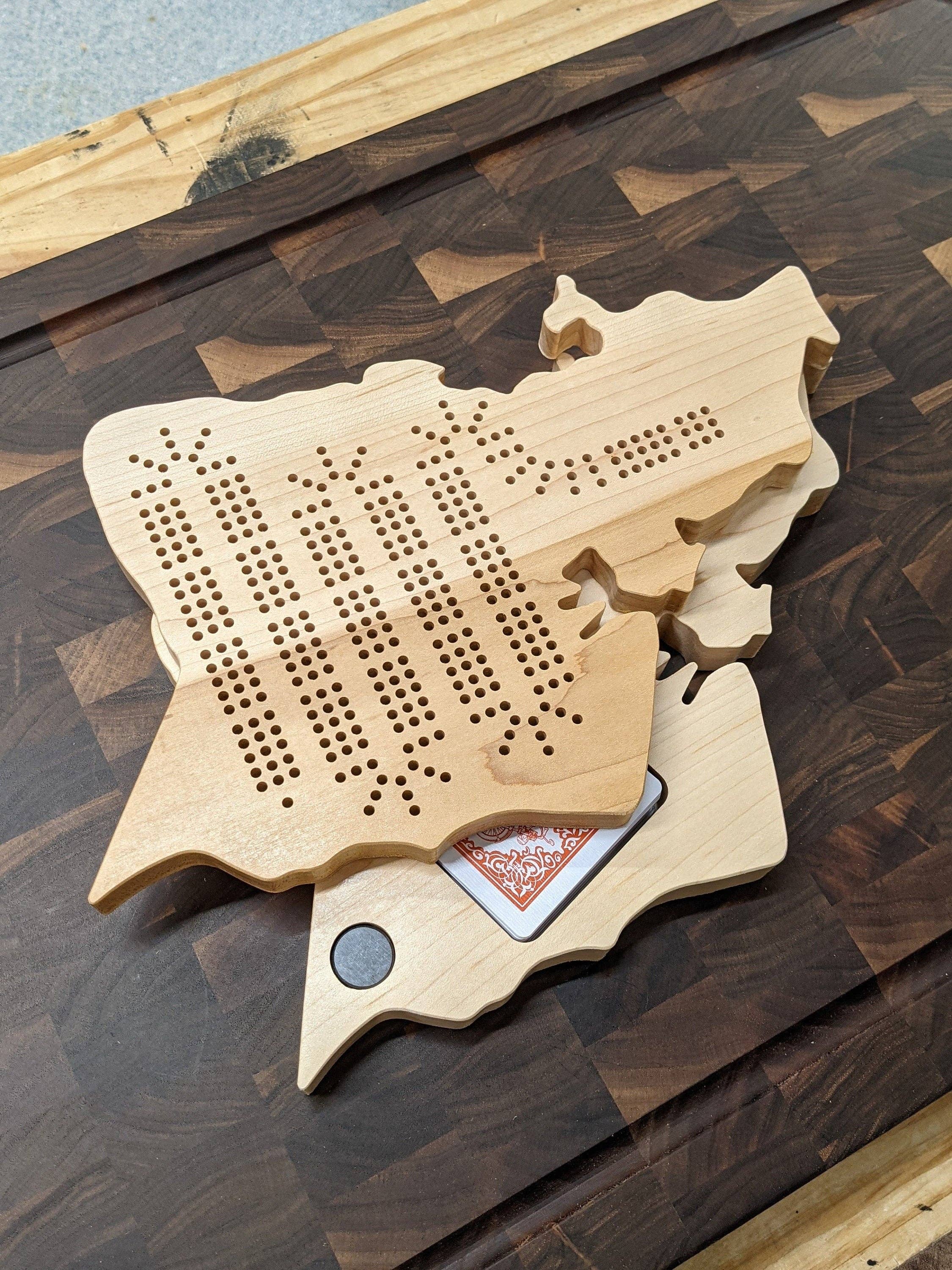 Arts and Craftsmanship - Venta al por mayor Juegos de cartas - Tabla de críbbage para viajar a Hawái, Hawái, Hawái, Hawái, Hawái, Hawái, Hawái, Hawái, Hawái, EE. UU , ¡Incluye tarjetas y clavijas!2