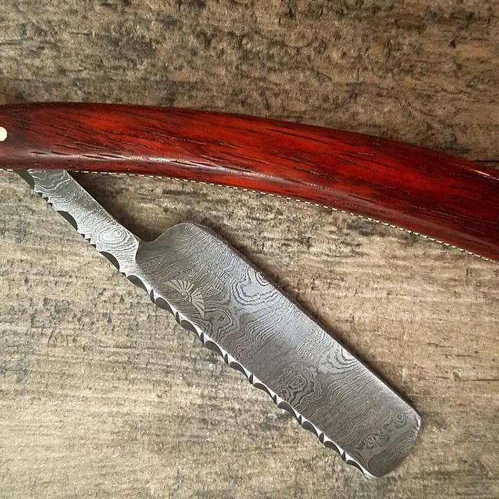 HomeTown Knives. - Wholesale Razor - HTK Damascus StraightRazor / Shave / Handmade / Custom