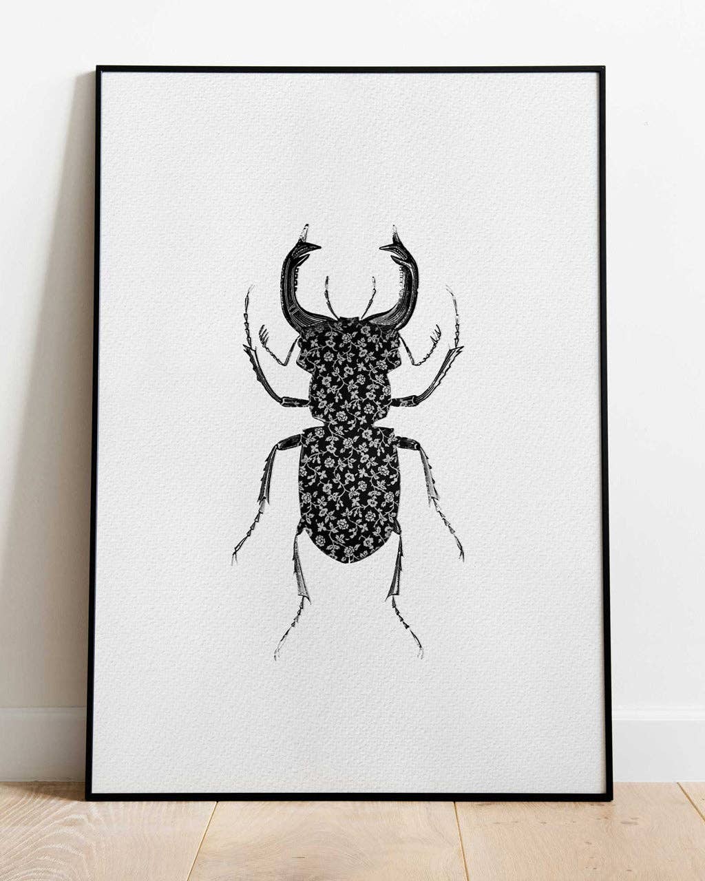 Angela Britton – Engroshandel Kunsttryk – Baggrund Stag Beetle - Print af Original Illustration på Akvarelpapir0