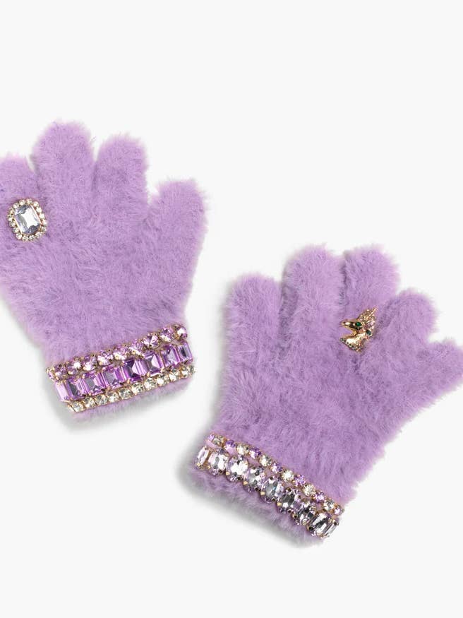 Lavender Dreams Jeweled Gloves for wholesale by Super Smalls