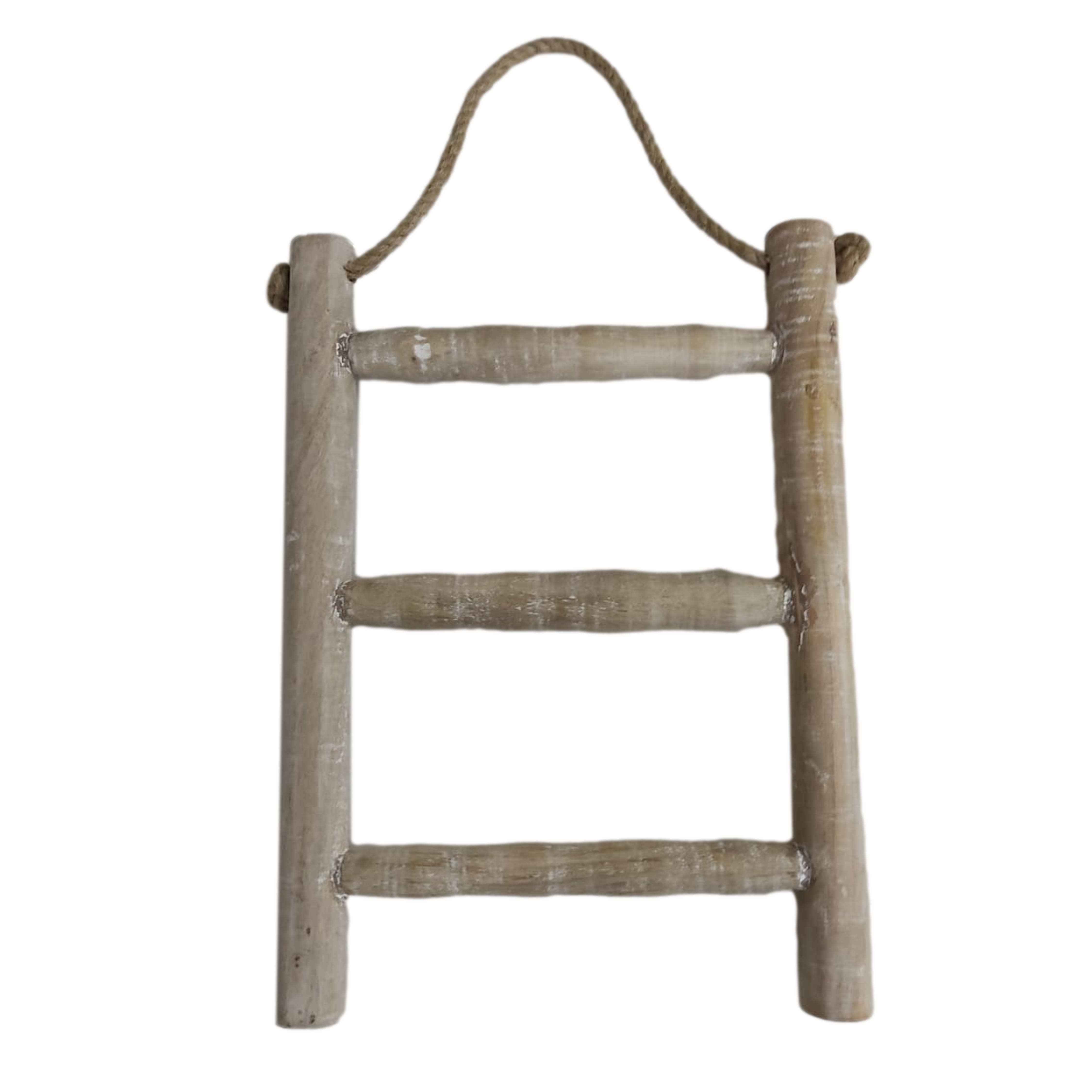 Wilco Home - Wholesale Tea Towel - Tea Towel 3-Rung Wall Ladder with Rope Hanger7