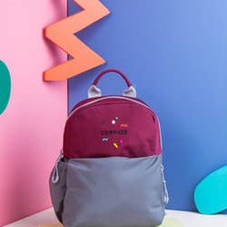 Rooky-49 ryggsäck för barn i bordeaux och grå sten för wholesale av CRAEKKER