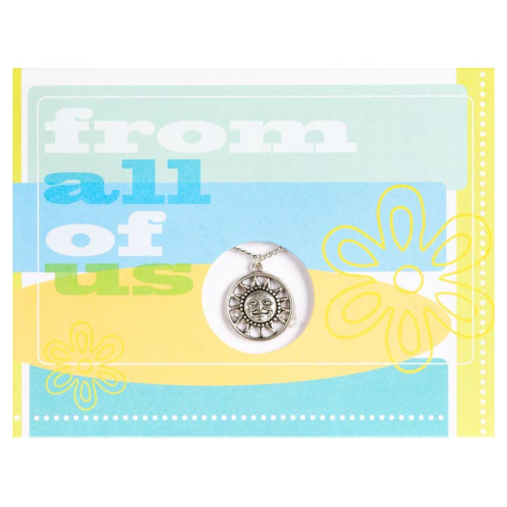 FROM ALL OF US CARD W/ SUN FACE NECKLACE for wholesale by Benjamin International