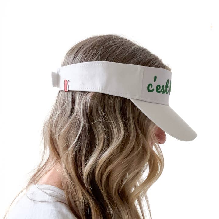 Wit C'est Le Tennis Vizier voor groothandel op Faire2