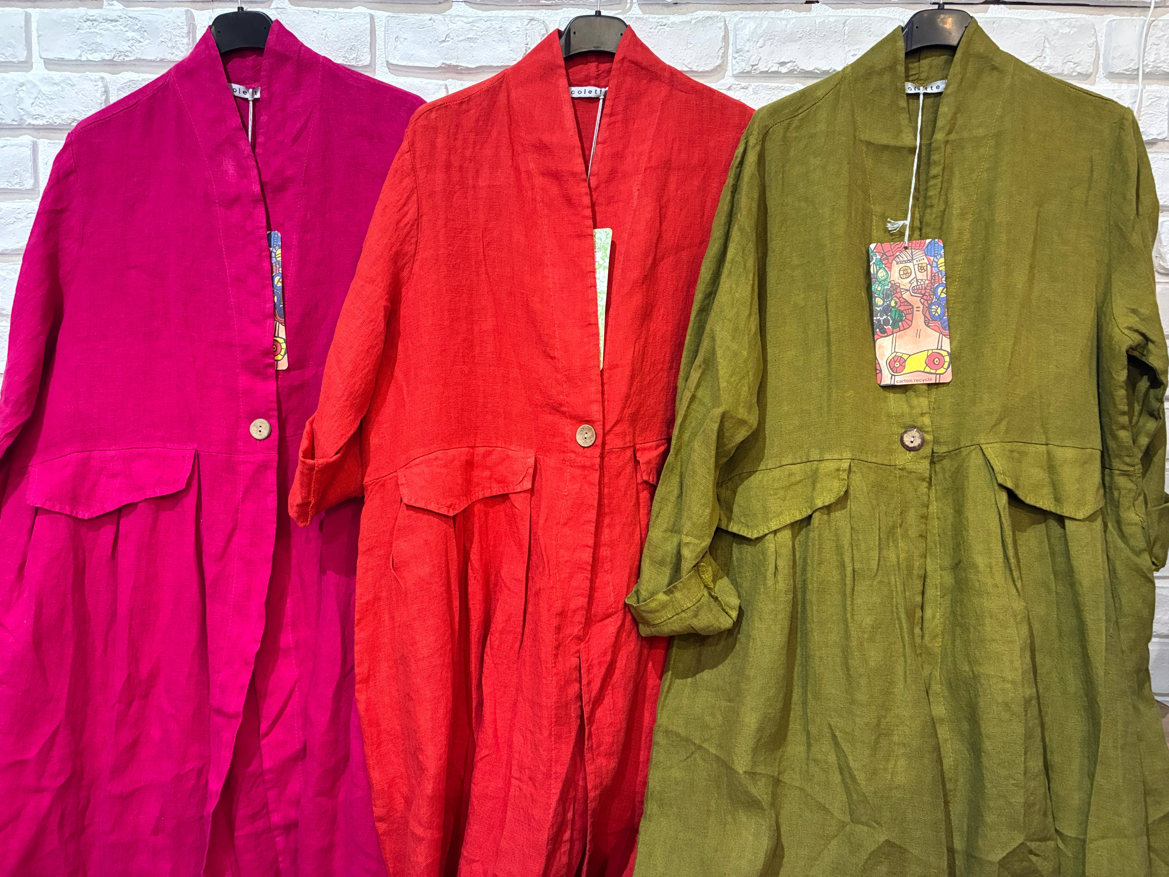 la maison des fibres naturelles - Wholesale Jacket - Women's - 62411 100% linen jacket made in Italy21