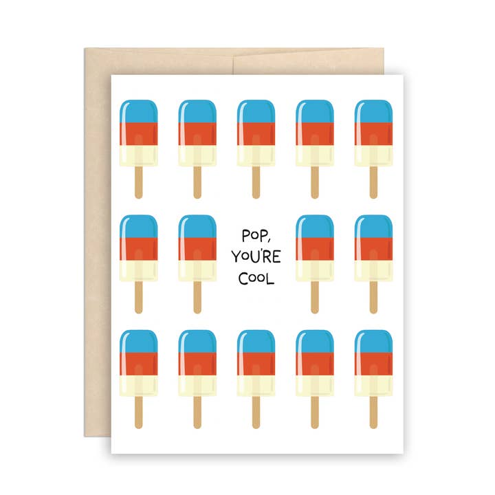 Popsicle Cool Retro Dad Card - Father's Day Greeting Card for wholesale by The Beautiful Project