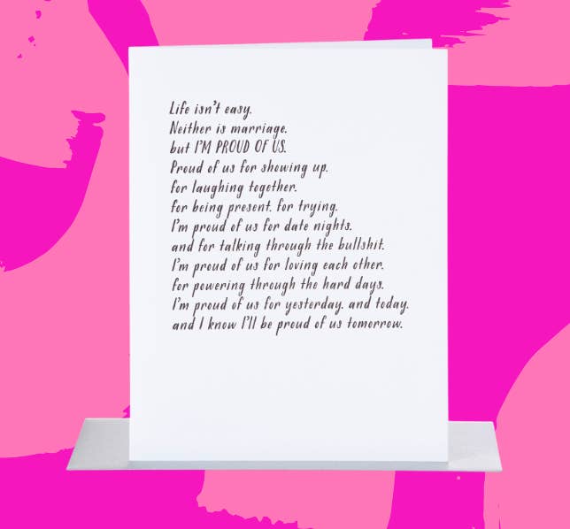 Paper Epiphanies - Wholesale Love Card - Proud of Us Card