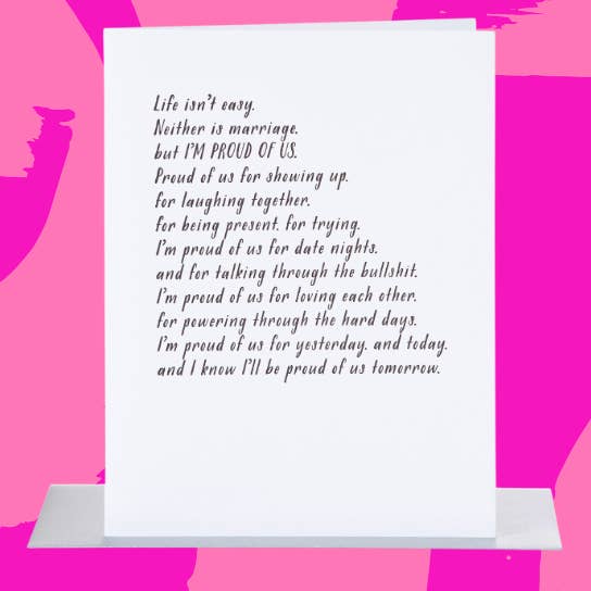 Carta Orgogliosi di Noi per la vendita all'ingrosso da parte di Paper Epiphanies