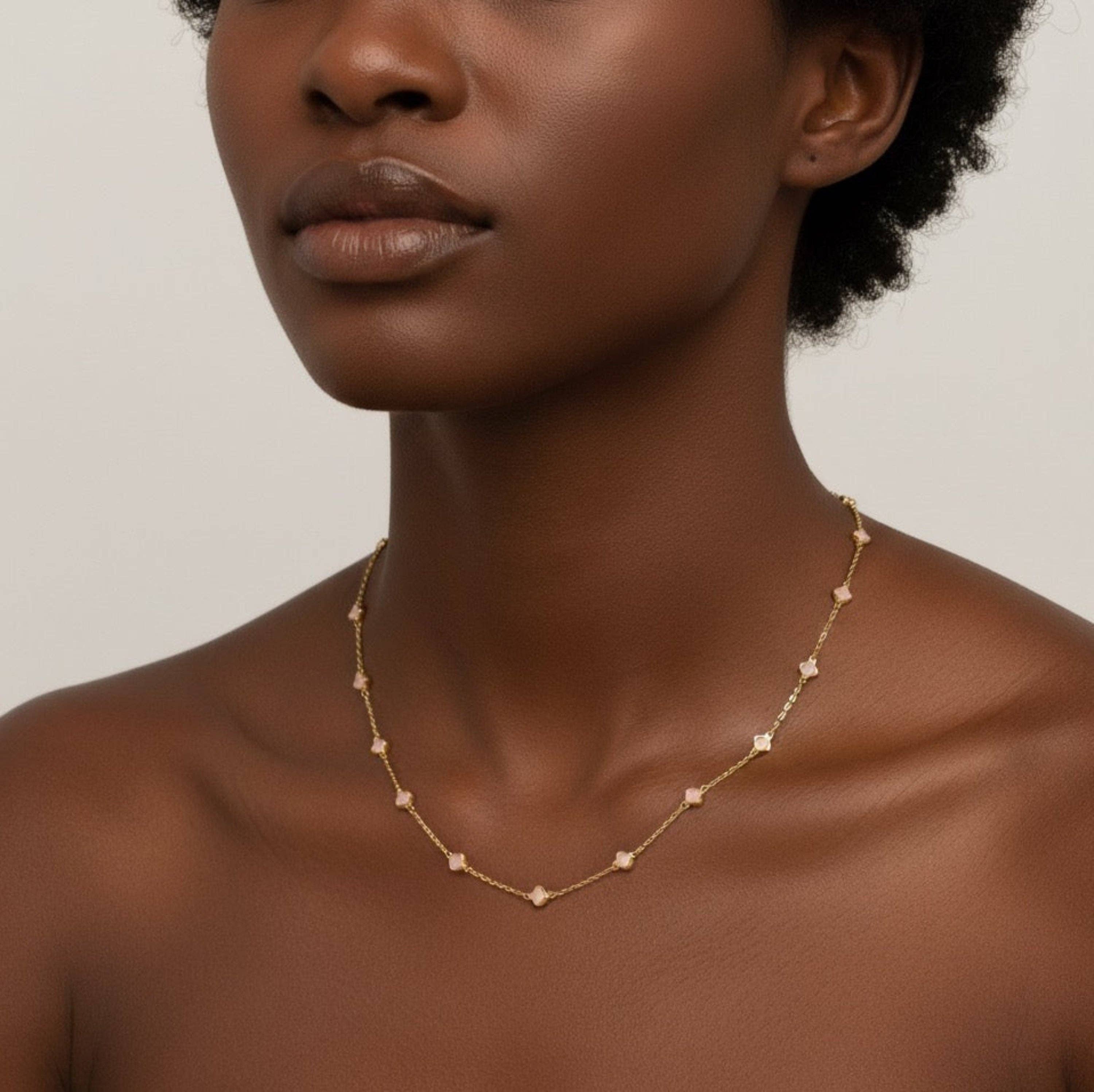 Ellison+Young - Wholesale Pendant/Charm Necklace - Petite Colored Clover Necklace11