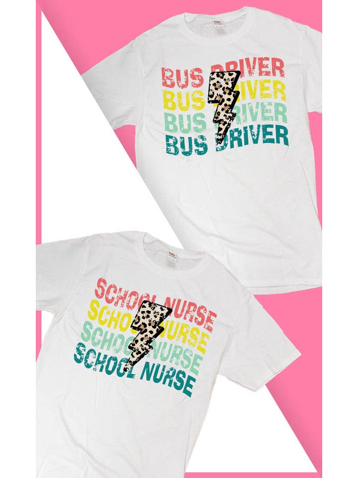 Sugar Stitch - Vente T-shirt sérigraphié – femme - T-shirt scolaire à motif léopard Lightning Bolt14