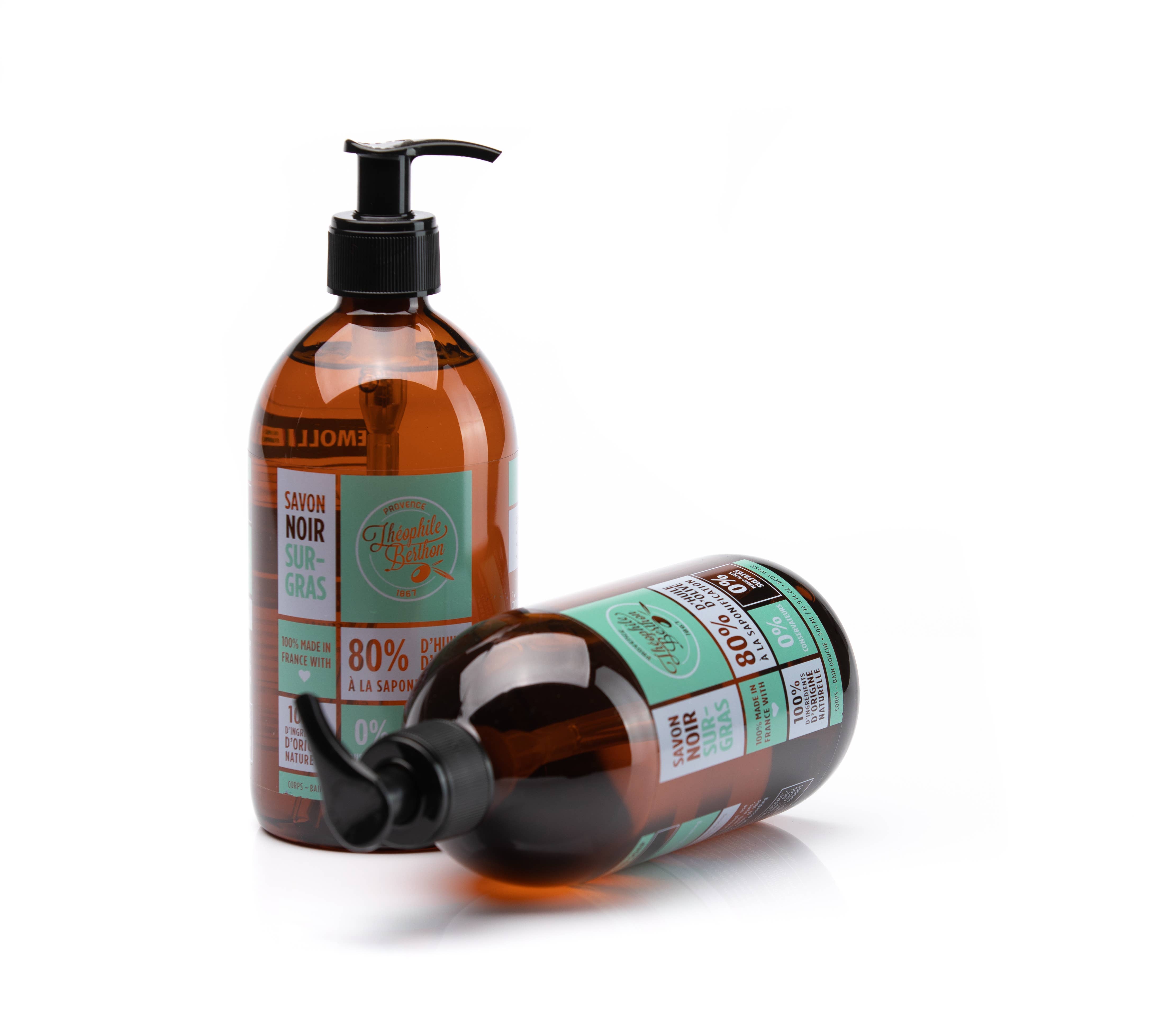 Theophile Berthon – Großhandel Duschgel – SURGRAS Schwarze Seife – Oliven-Tresternöl mit Pfefferminze1