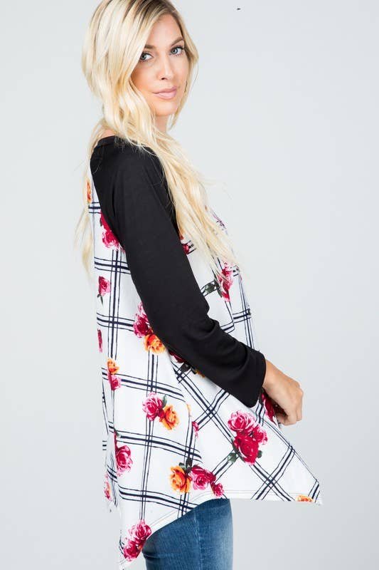 Rose Mellow Fashion - Venta al por mayor Túnica - Mujer - Jersey a cuadros Shark Bite Tunic9