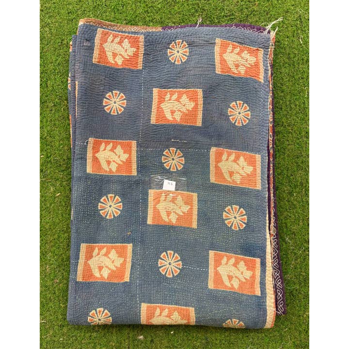 Bhawana Handicrafts - Wholesale Quilt - Twin Size Indian Vintage Kantha Quilts Cotton Handmade Throw4