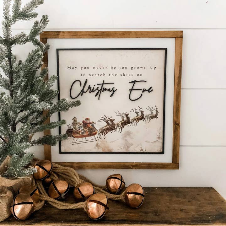 WillowBee Signs & Designs - Wholesale Sign - Search Skies Christmas Eve Handmade Wooden Sign