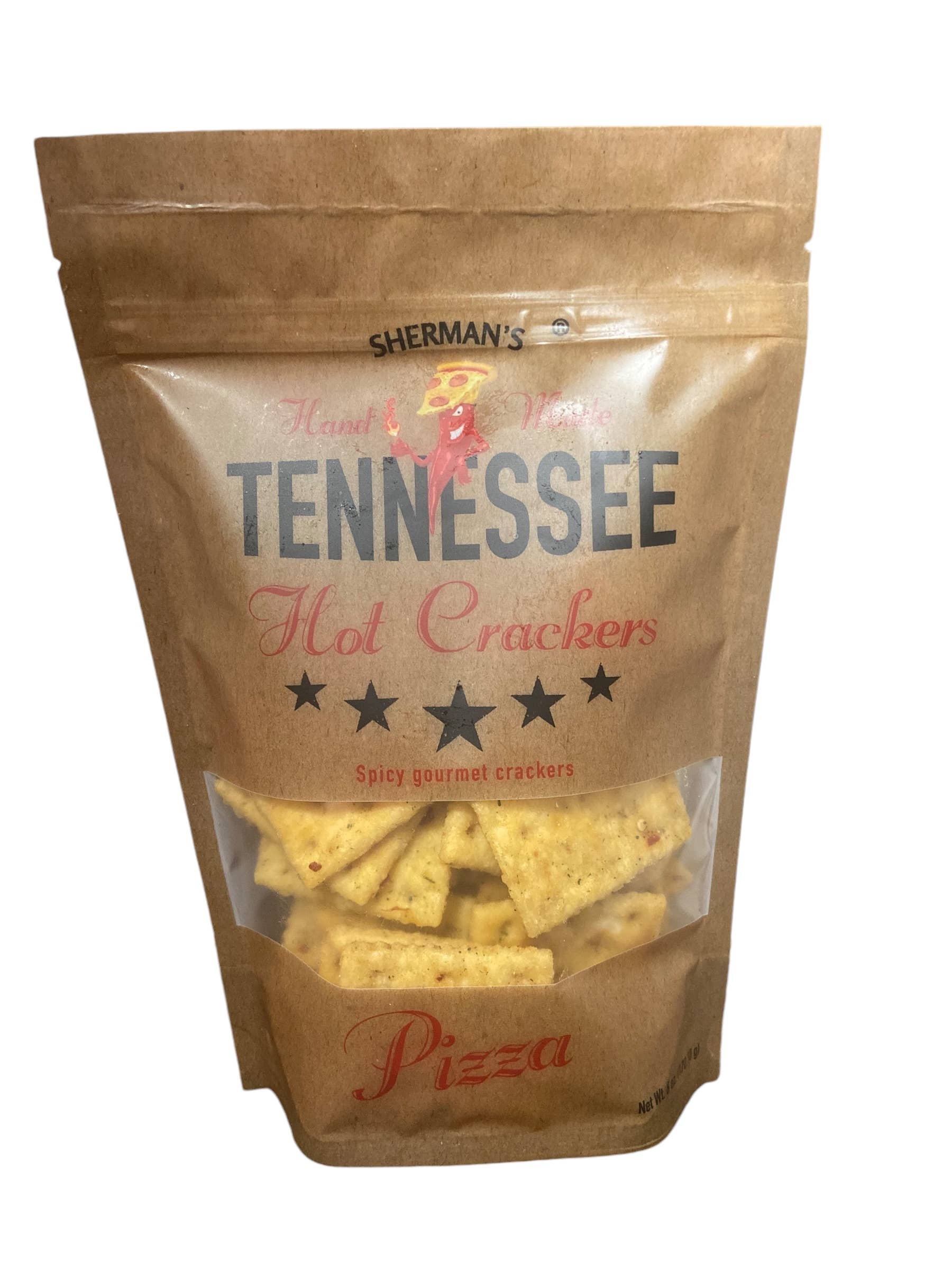 Sherman's Tennessee Hot Crackers - Vendita all'ingrosso Cracker - NUOVO! Sherman Tennessee Hot Crackers, gusto pizza, 30 ct1