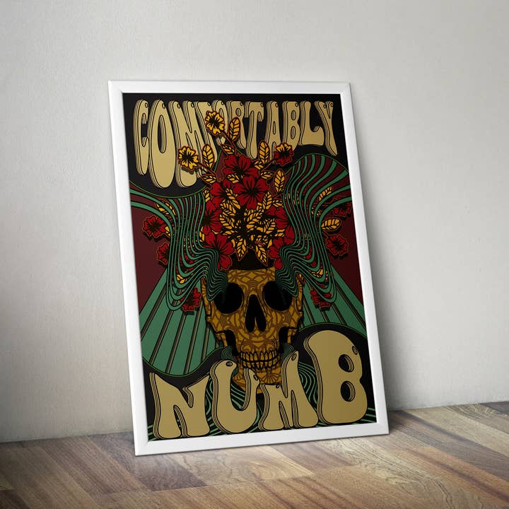Buba Goods - Wholesale Art Print - Comfortably Numb psychedelic artwork poster print