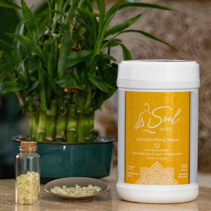 soul wipe hand sanitizing wipe – wholesale Hand sanitiser – Hand Sanitizing Wipe Peppermint and Ginger Essential Oils2